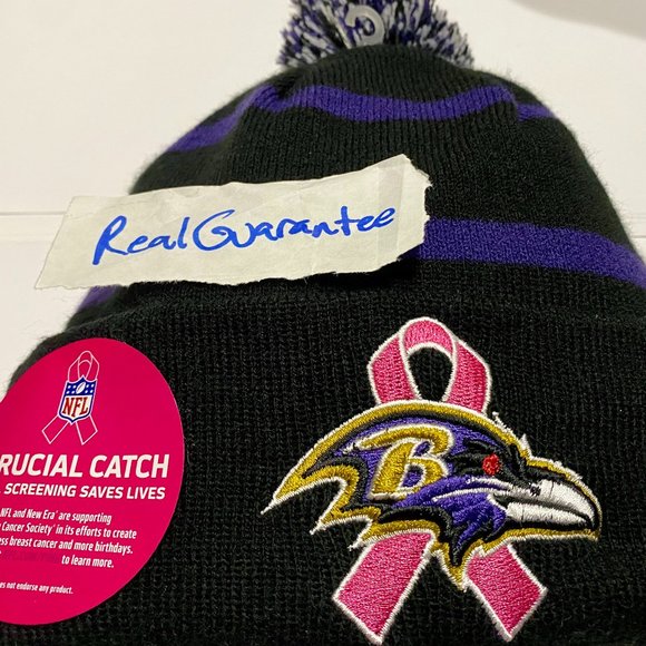 Nwt 100% RARE New Era 2013 Baltimore Ravens BCA Crucial Catch Sport Knit Hat NFL